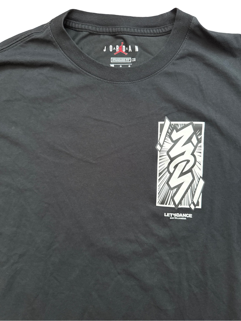 Air Jordan Zion Williamson “Lets Dance” Black T-Shirt Men’s L MJ Standard Fit